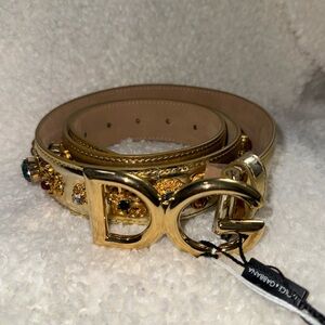 Dolce & Gabbana Gold Logo Women's Belt